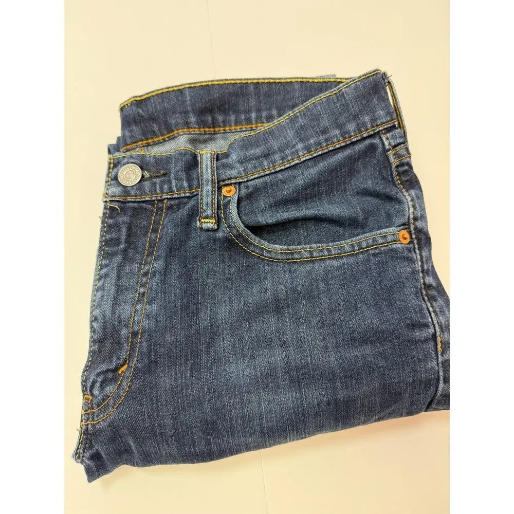 Blue Denim Jeans Straight Leg Classic 5 Pocket Medium Wash Everyday Levis 30x30